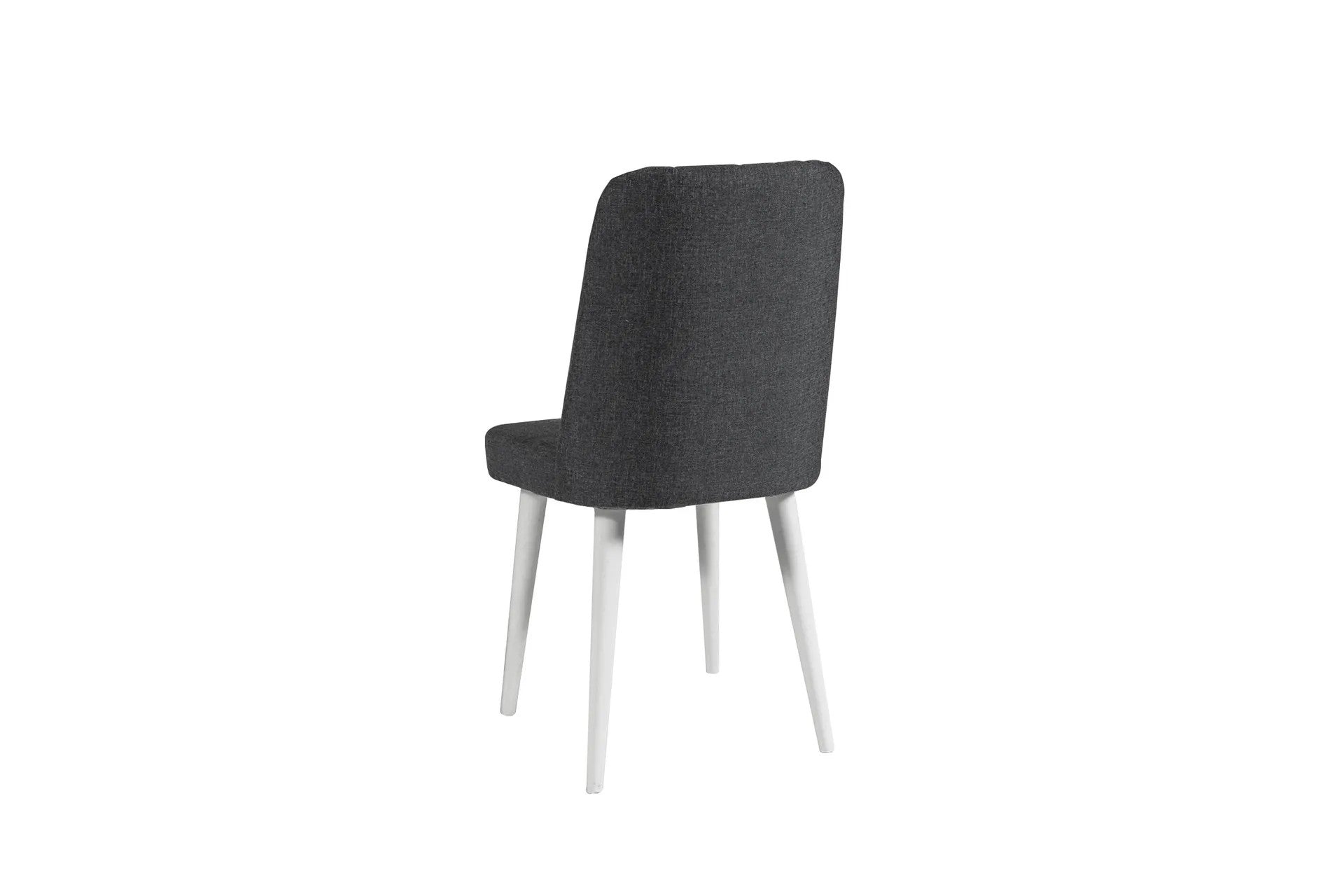 Conjunto de mesa de jantar extensível e cadeiras (5 peças), branco e antracite, 100 cm (aberto: 139 cm) | 100% revestido em melamina, 18 mm de espessura | Elegante e funcional para espaços de jantar modernos