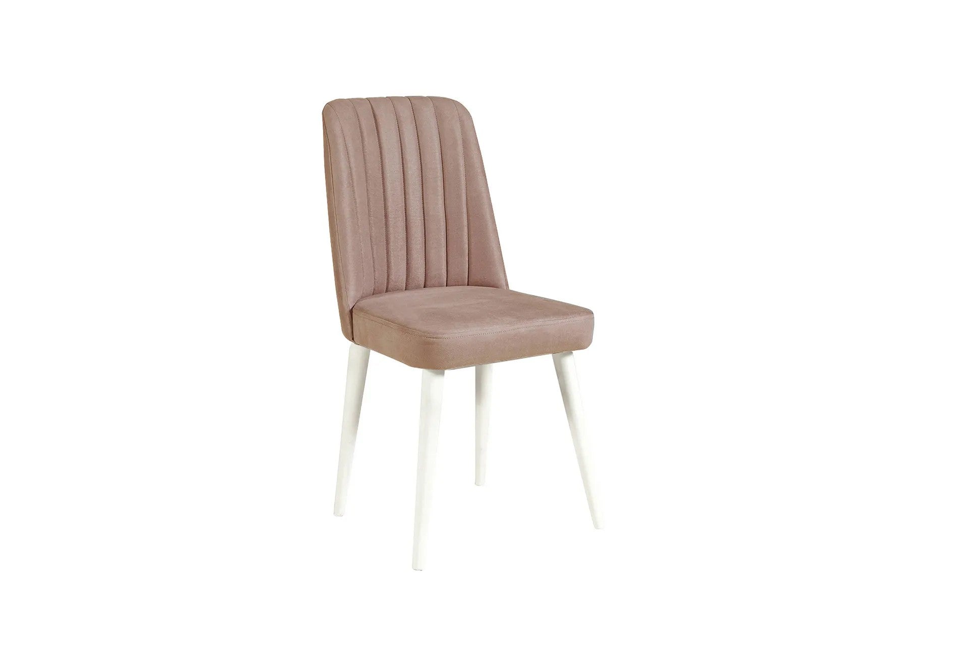 Conjunto de mesa de jantar extensível e cadeiras (5 peças), branco e pedra, 100 cm (aberto: 139 cm) | 100% revestido em melamina, 18 mm de espessura | Elegante e funcional para espaços de jantar modernos