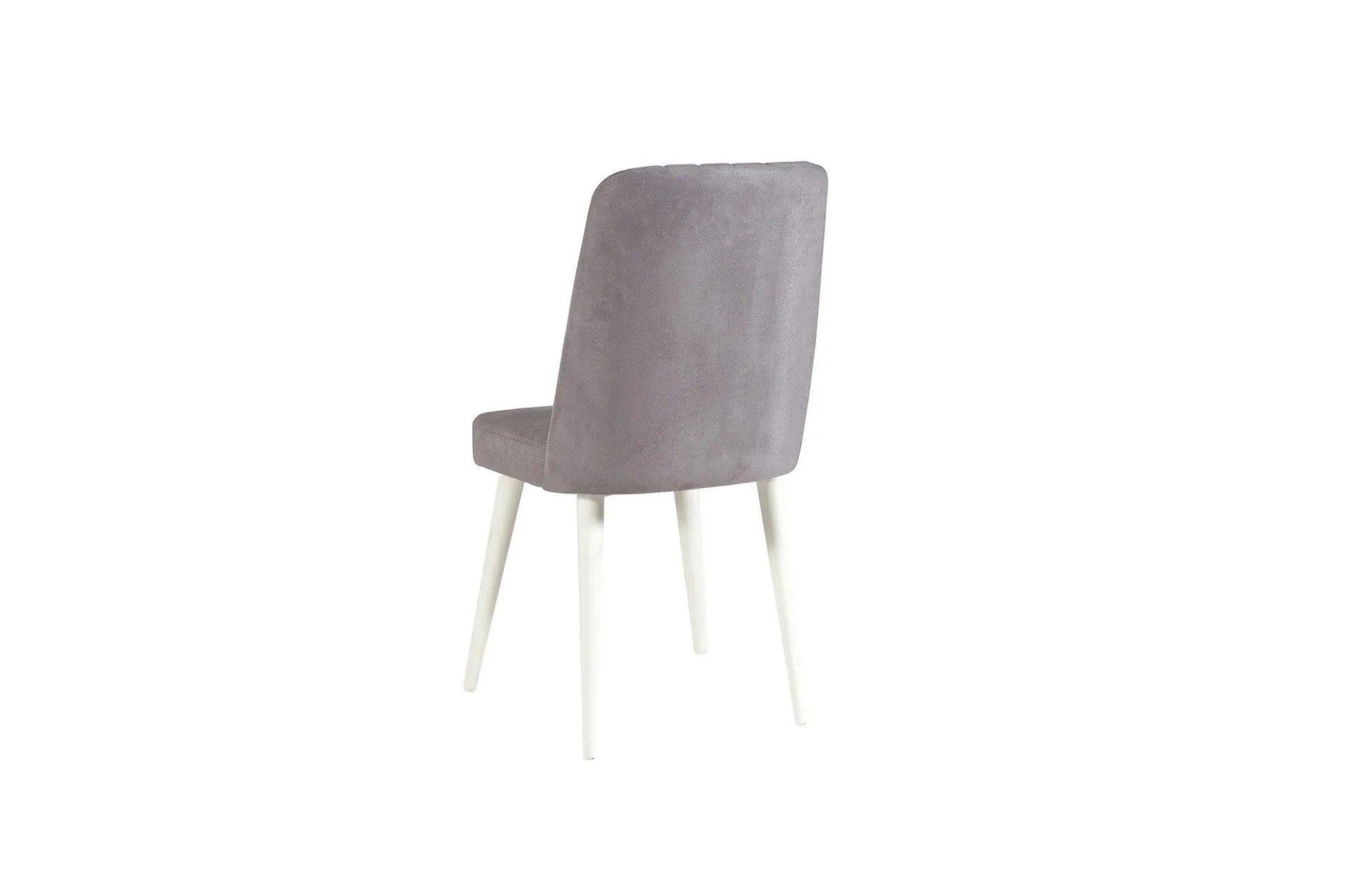 Conjunto de mesa de jantar extensível e cadeiras (5 peças), branco e cinza, 100 cm - 139 cm | 100% revestido em melamina, 18 mm de espessura | Elegante e funcional para refeições modernas