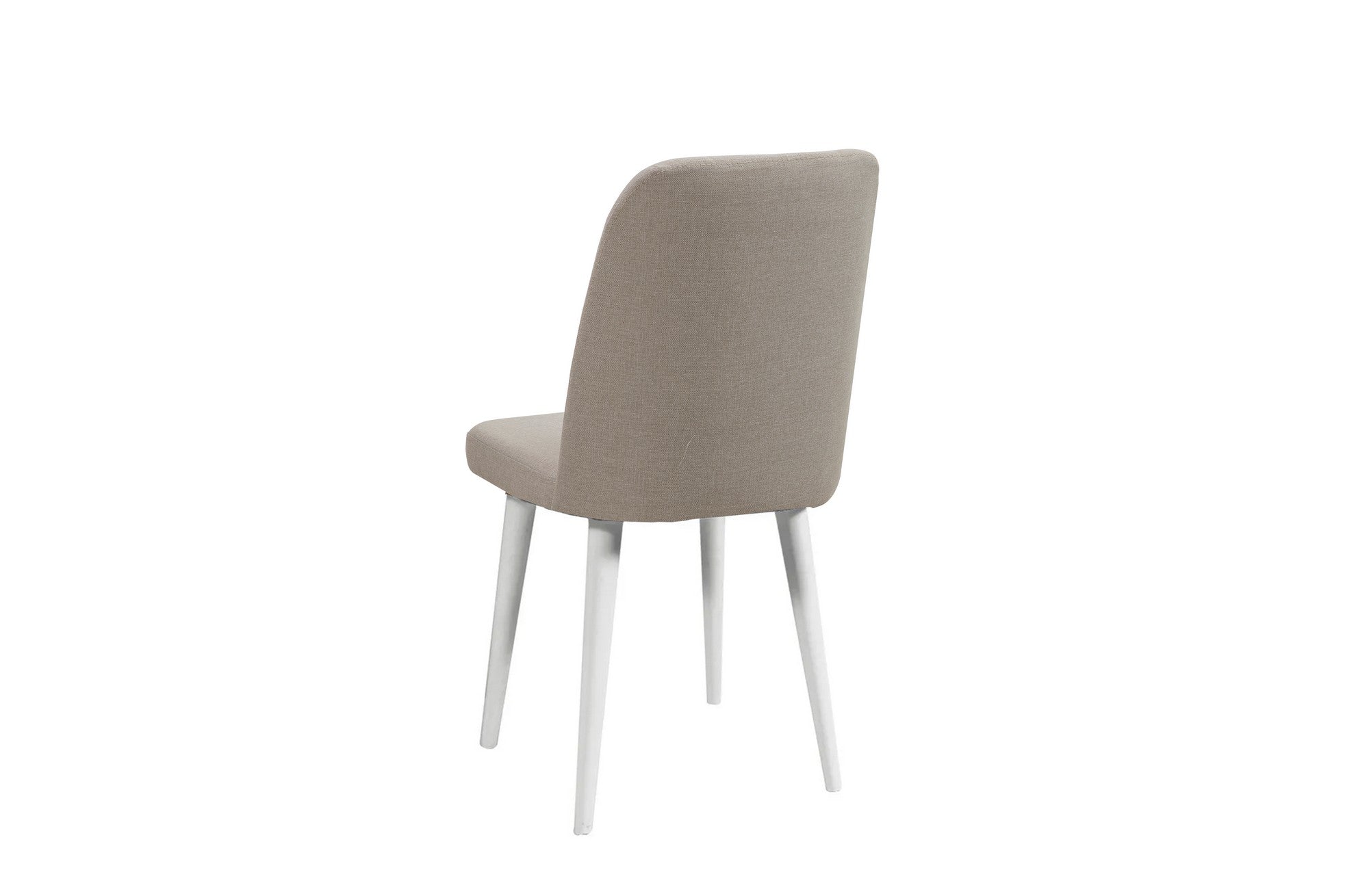 Conjunto de mesa de jantar extensível e cadeiras (5 peças), branco e creme, 100 cm | 100% revestido em melamina, pernas de madeira | Perfeito para salas de jantar modernas
