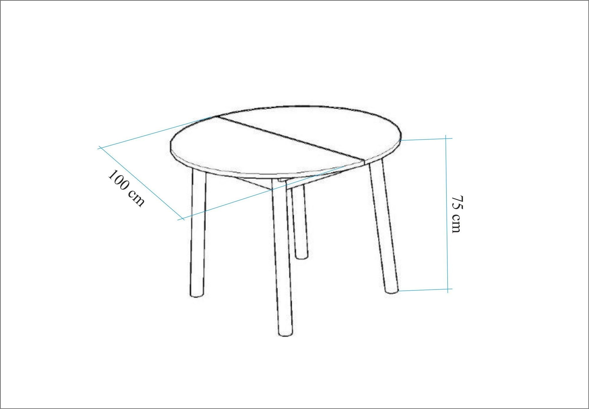 Mesa de Jantar Extensível, Nogueira e Preto, 100 x 100 cm (Aberta: 131 cm) | Painel de Partículas 100% Revestido com Melamina, 18 mm de Espessura, Pés de Madeira de Faia | Elegante e Funcional