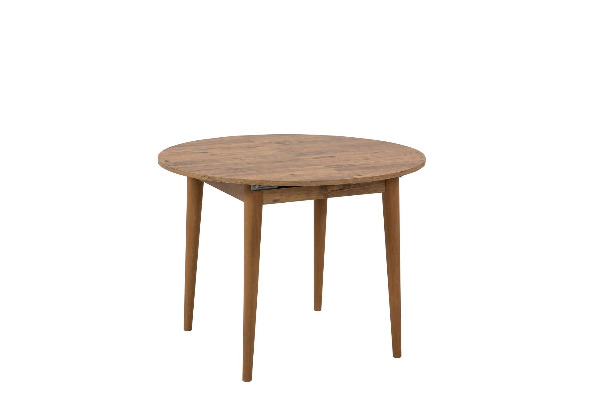 Mesa de Jantar Extensível, Pinho Atlântico, 100 x 100 cm (Abertura 131 cm) | Painel de Partículas 100% Revestido com Melamina, 18 mm de Espessura | Pernas de Madeira Elegantes, Perfeitas para Salas de Jantar Modernas