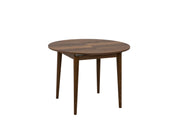 Mesa de Jantar Extensível, Nogueira, 100 x 100 cm (Aberta: 131 cm) | Painel de Partículas 100% Revestido em Melamina, 18 mm de Espessura, Pernas de Madeira Resistente | Perfeita para Espaços de Jantar Modernos