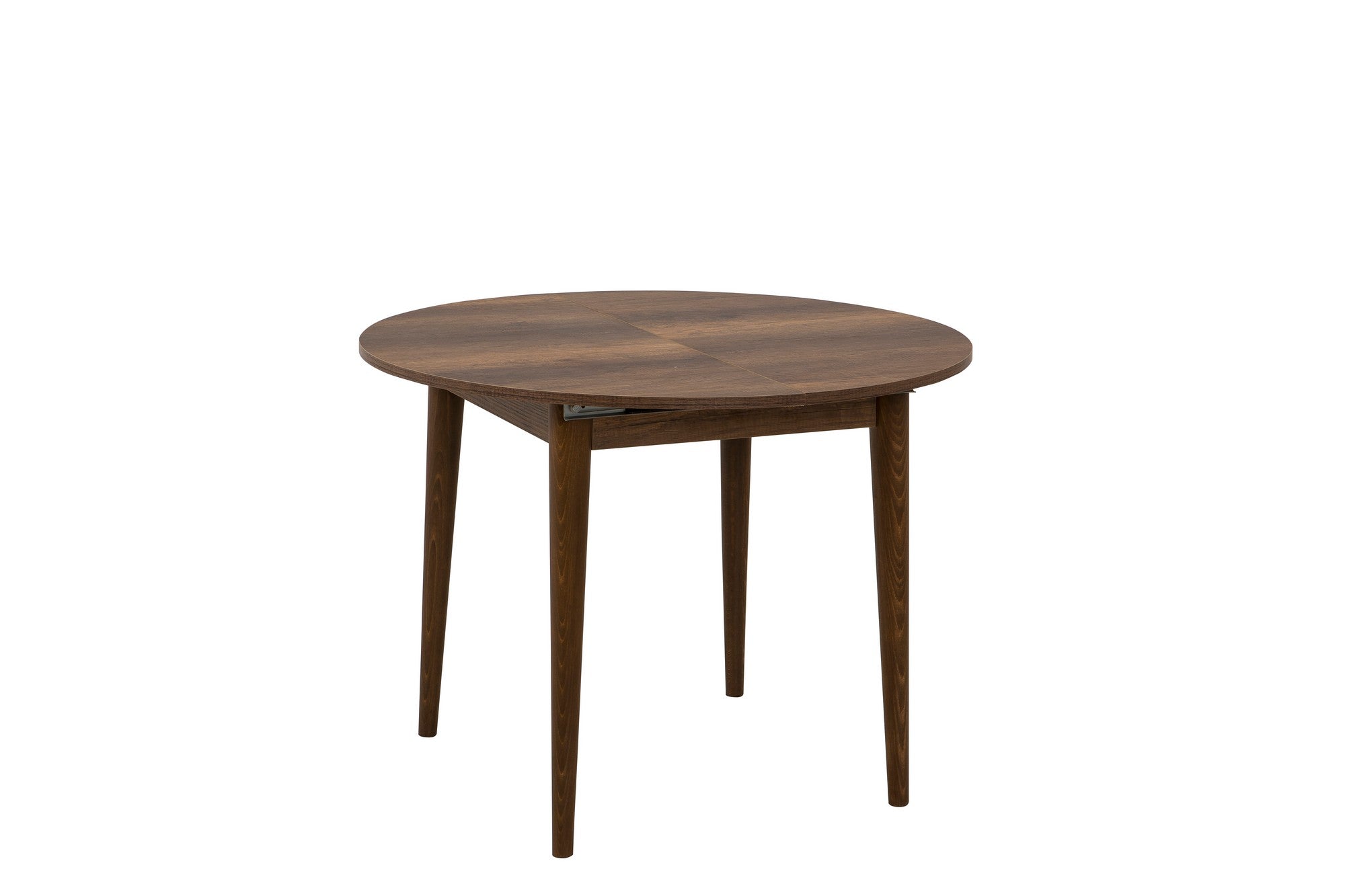 Mesa de Jantar Extensível, Nogueira, 100 x 100 cm (Aberta: 131 cm) | Painel de Partículas 100% Revestido em Melamina, 18 mm de Espessura, Pernas de Madeira Resistente | Perfeita para Espaços de Jantar Modernos