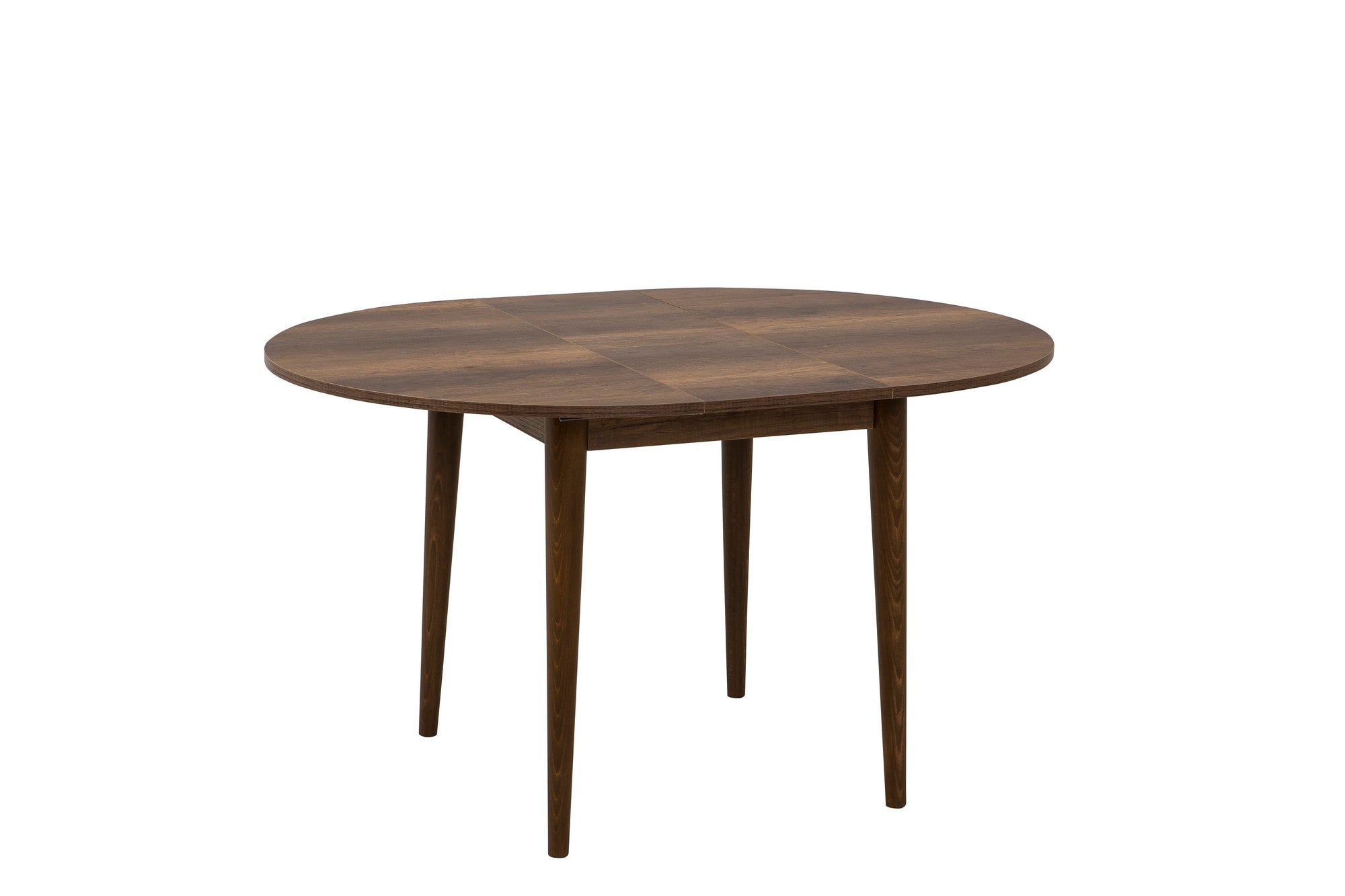 Mesa de Jantar Extensível, Nogueira, 100 x 100 cm (Aberta: 131 cm) | Painel de Partículas 100% Revestido em Melamina, 18 mm de Espessura, Pernas de Madeira Resistente | Perfeita para Espaços de Jantar Modernos