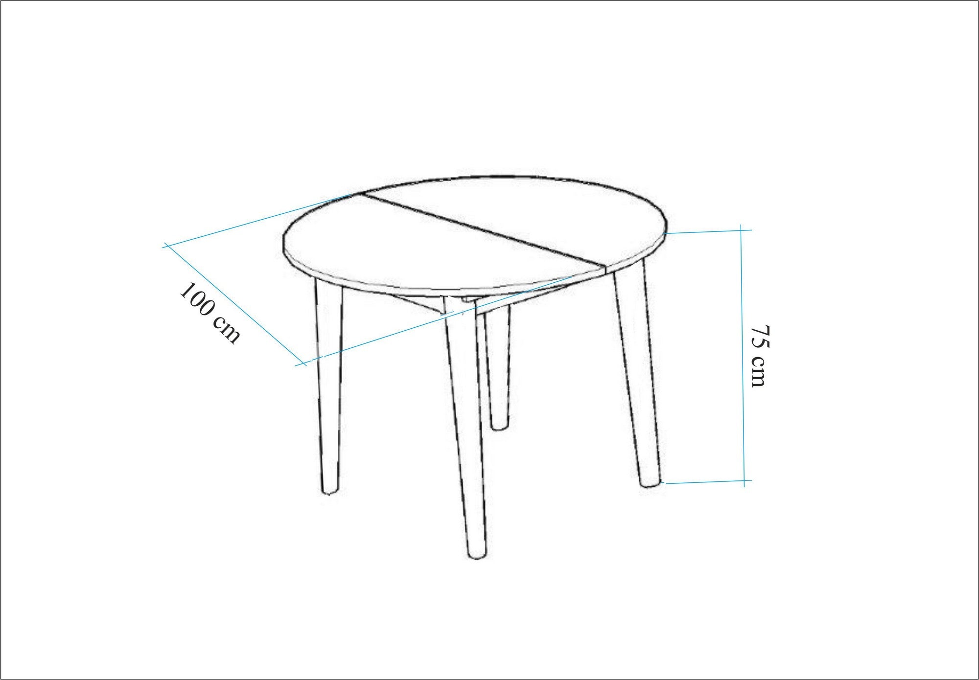 Mesa de Jantar Extensível, Nogueira, 100 x 100 cm (Aberta: 131 cm) | Painel de Partículas 100% Revestido em Melamina, 18 mm de Espessura, Pernas de Madeira Resistente | Perfeita para Espaços de Jantar Modernos