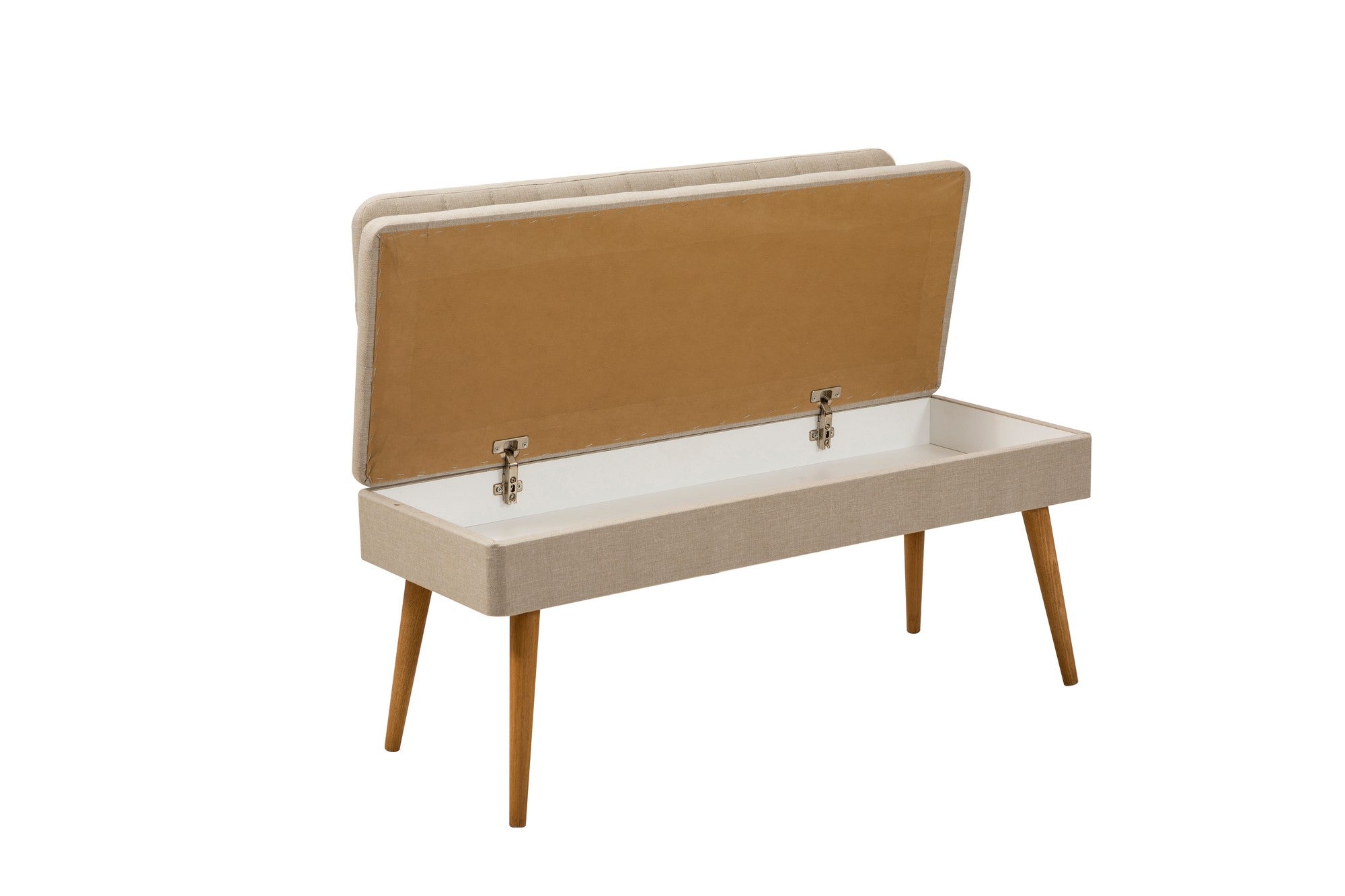 Conjunto de mesa de jantar extensível e cadeiras (6 peças), pinho do Atlântico e creme, 130-165 cm | 100% revestido em melamina, tecido de linho, pernas de madeira de carpa | Elegante e funcional para refeições modernas