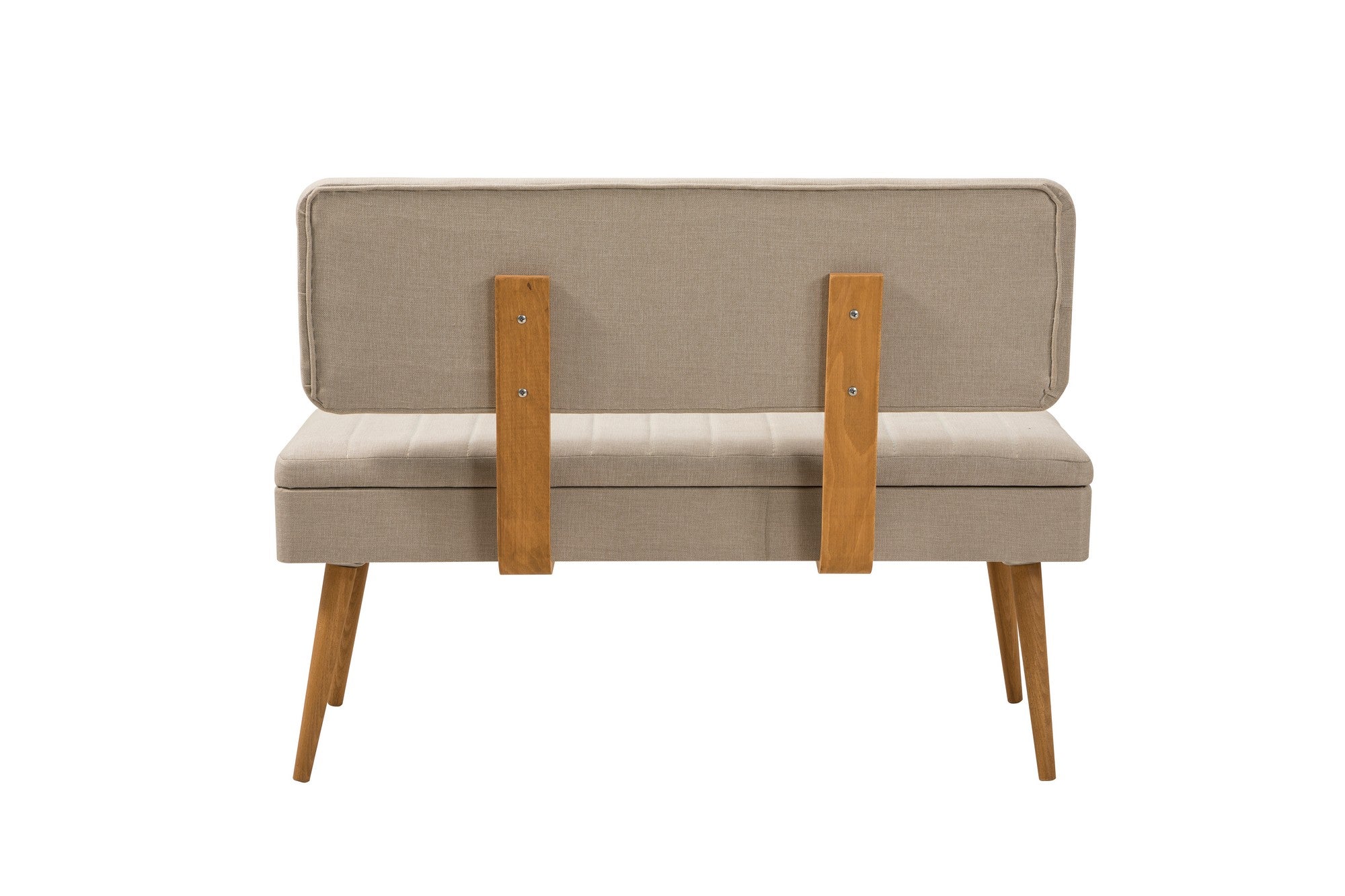 Conjunto de mesa de jantar extensível e cadeiras (6 peças), pinho do Atlântico e creme, 130-165 cm | 100% revestido em melamina, tecido de linho, pernas de madeira de carpa | Elegante e funcional para refeições modernas