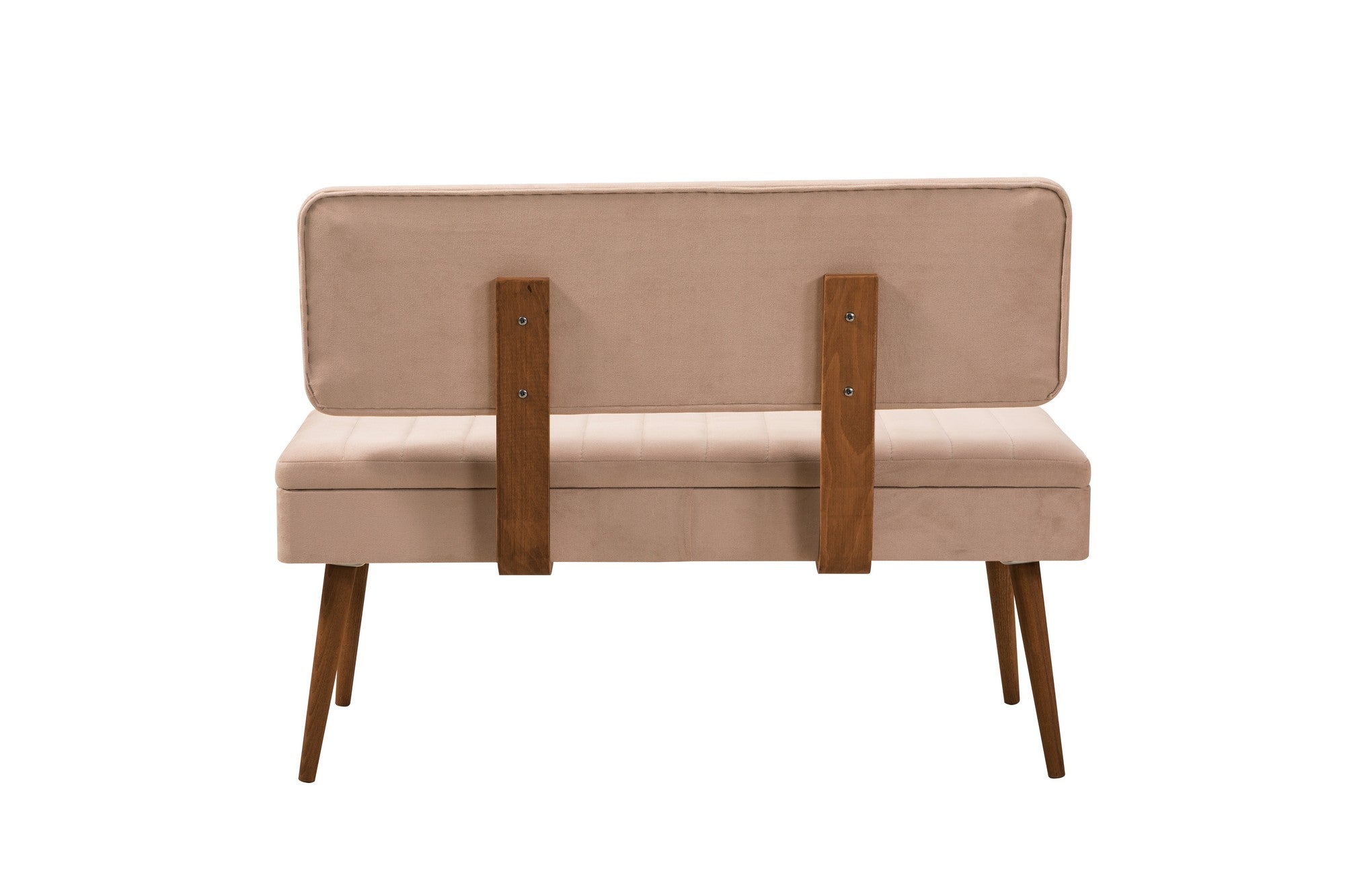 Conjunto de mesa de jantar extensível e cadeiras (6 peças), nogueira e pedra, 130-165 cm | 100% revestido em melamina, tecido de linho, pernas de madeira de carpa | Elegante e funcional para refeições modernas