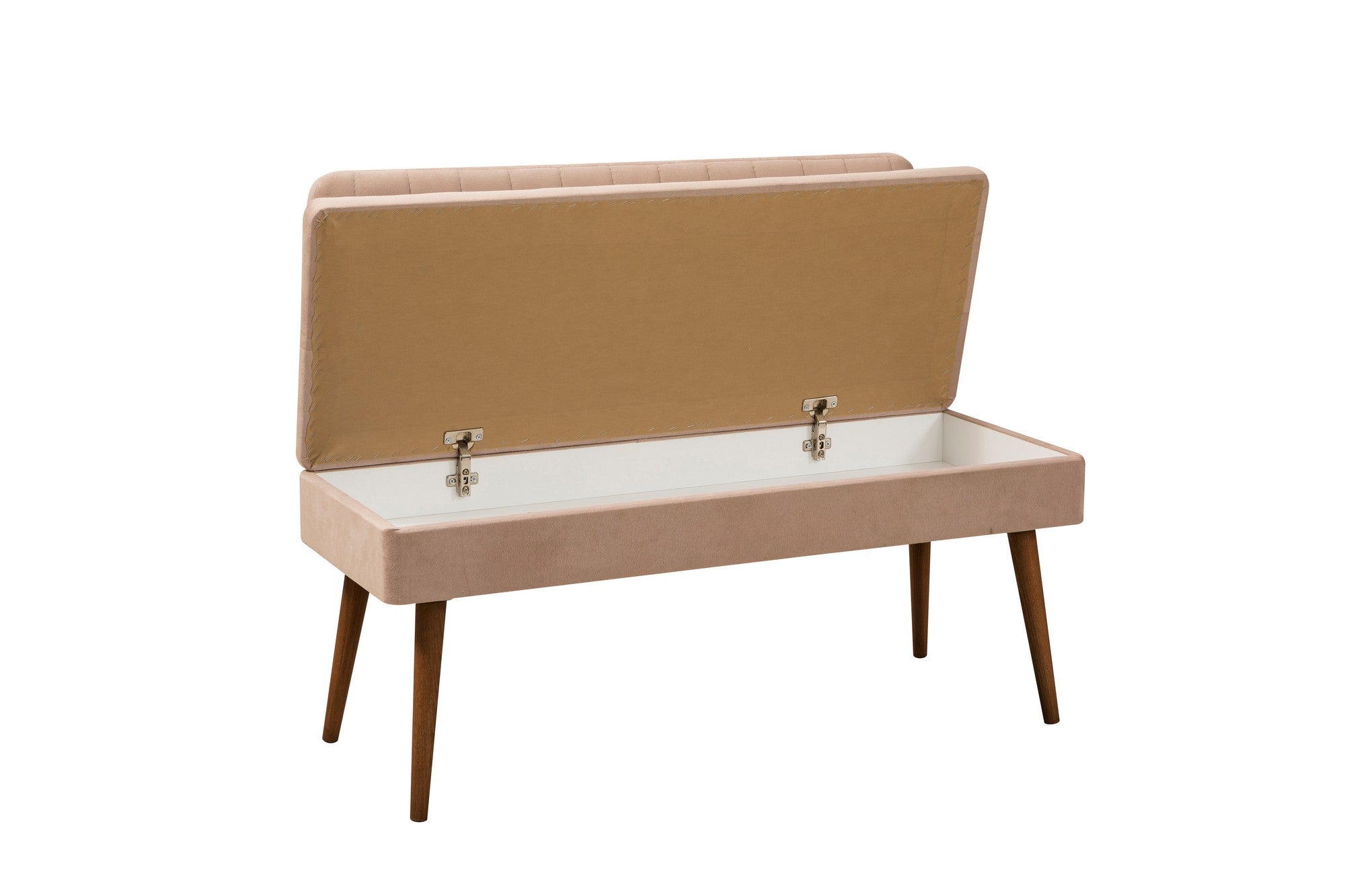 Conjunto de mesa de jantar extensível e cadeiras (6 peças), nogueira e pedra, 130-165 cm | 100% revestido em melamina, tecido de linho, pernas de madeira de carpa | Elegante e funcional para refeições modernas
