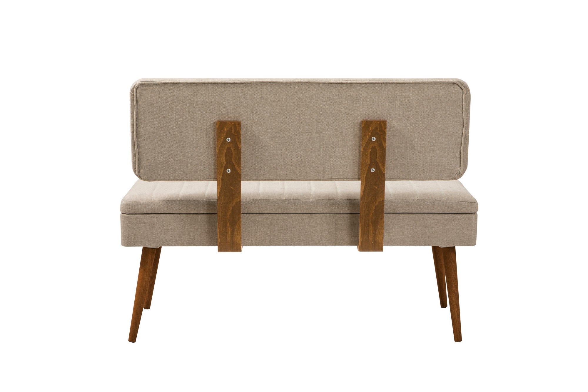 Conjunto de mesa de jantar extensível e cadeiras (6 peças), nogueira e creme, 130-165 cm | 100% revestido em melamina, pernas de madeira de carpa | Elegante e funcional para refeições modernas