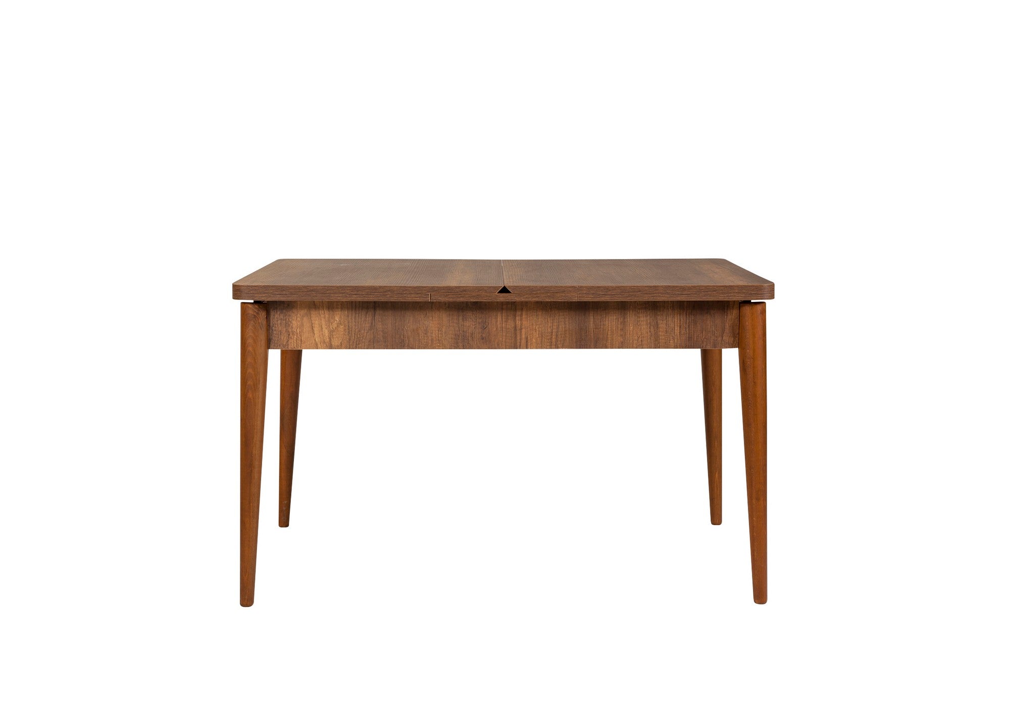 Conjunto de mesa de jantar extensível e cadeiras (6 peças), nogueira e creme, 130-165 cm | 100% revestido em melamina, pernas de madeira de carpa | Elegante e funcional para refeições modernas