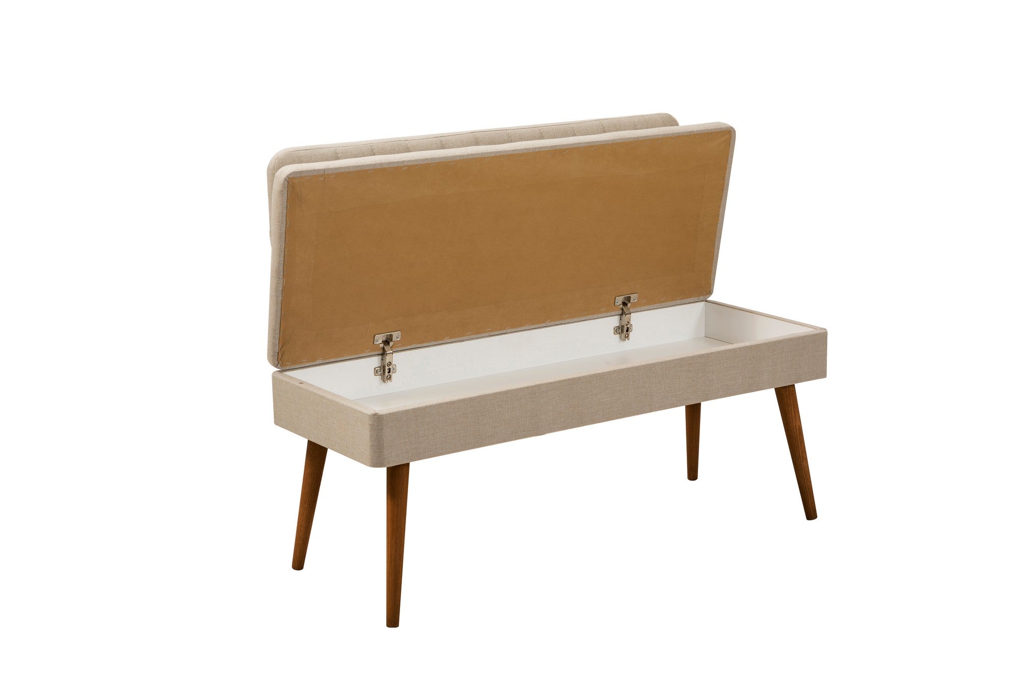 Conjunto de mesa de jantar extensível e cadeiras (6 peças), nogueira e creme, 130-165 cm | 100% revestido em melamina, pernas de madeira de carpa | Elegante e funcional para refeições modernas