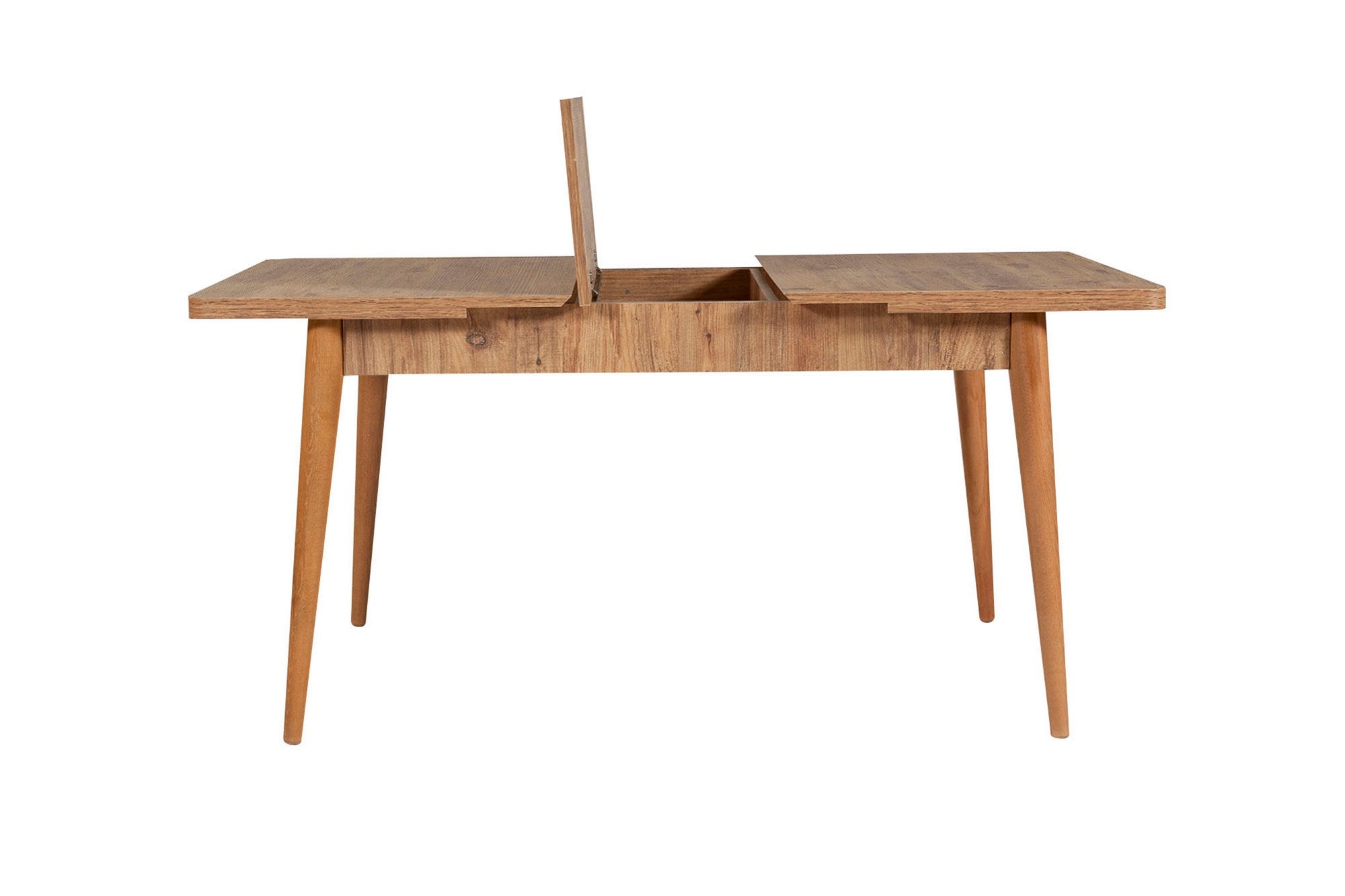 Conjunto de mesa de jantar extensível, cadeiras e Aparador (6 peças)-Vina-Pedra de Pinho Atlântico