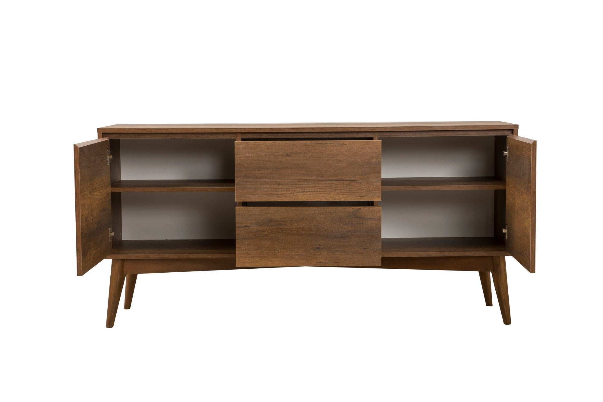 Conjunto de mesa de jantar extensível, cadeiras e Aparador (6 peças)-Vina-Nogueira
Antracite