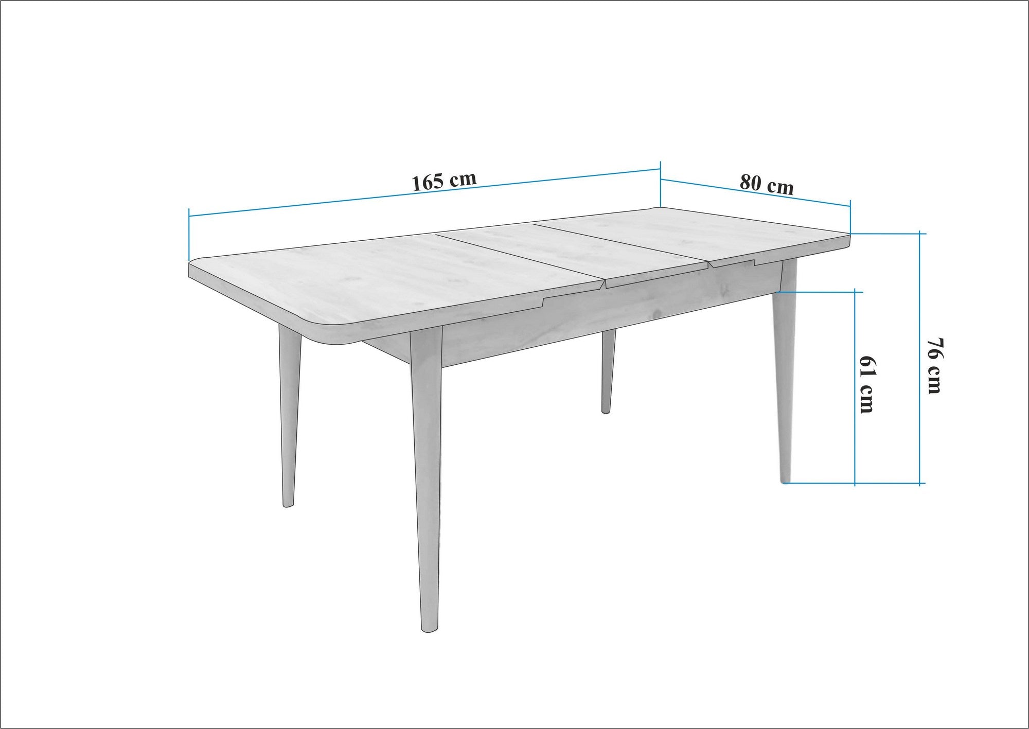Conjunto de mesa de jantar extensível, cadeiras e Aparador (6 peças)-Vina-Nogueira
Azul Escuro