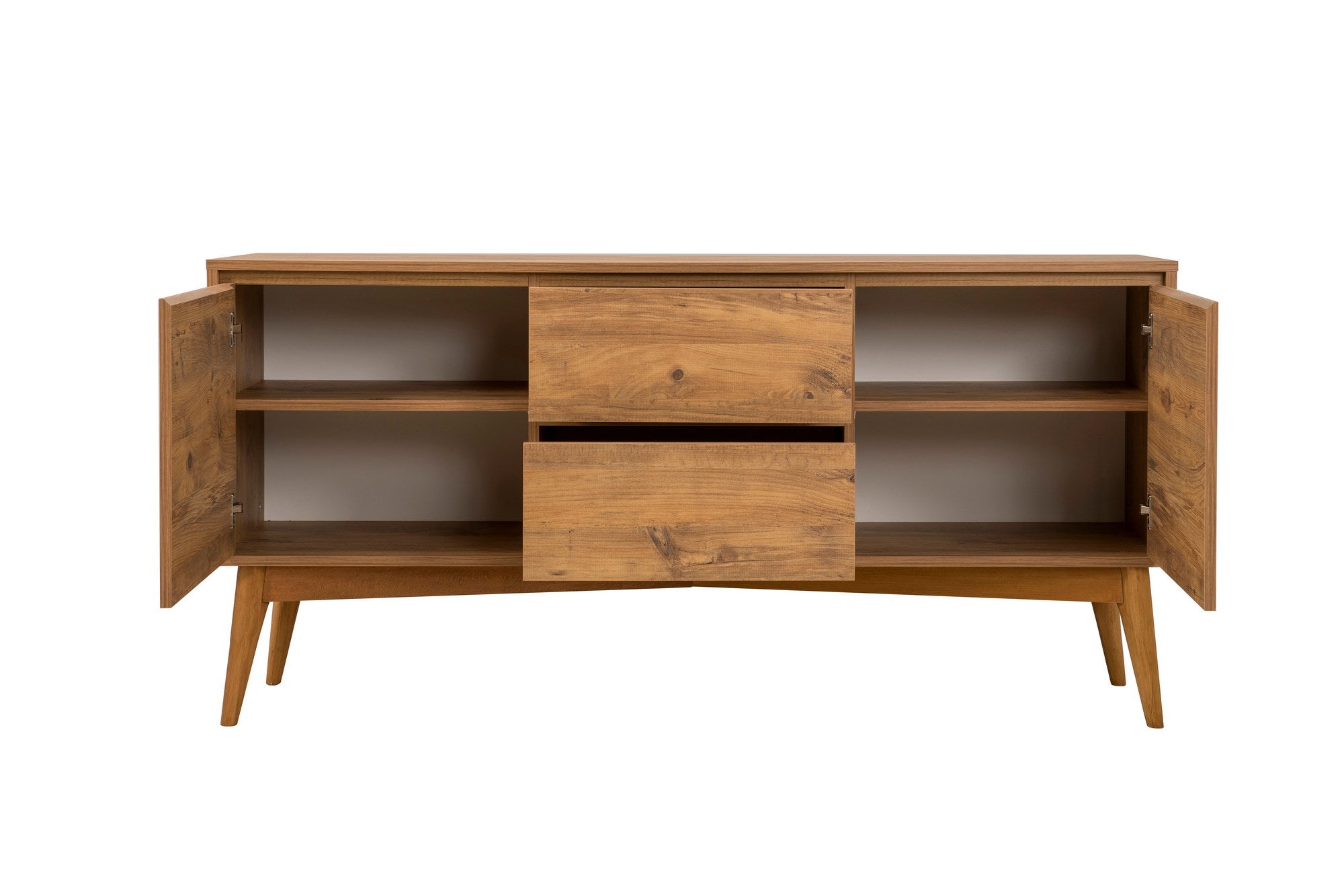 Conjunto de mesa de jantar extensível, cadeiras e Aparador (6 peças)-Vina-Pinheiro Atlântico
Antracite