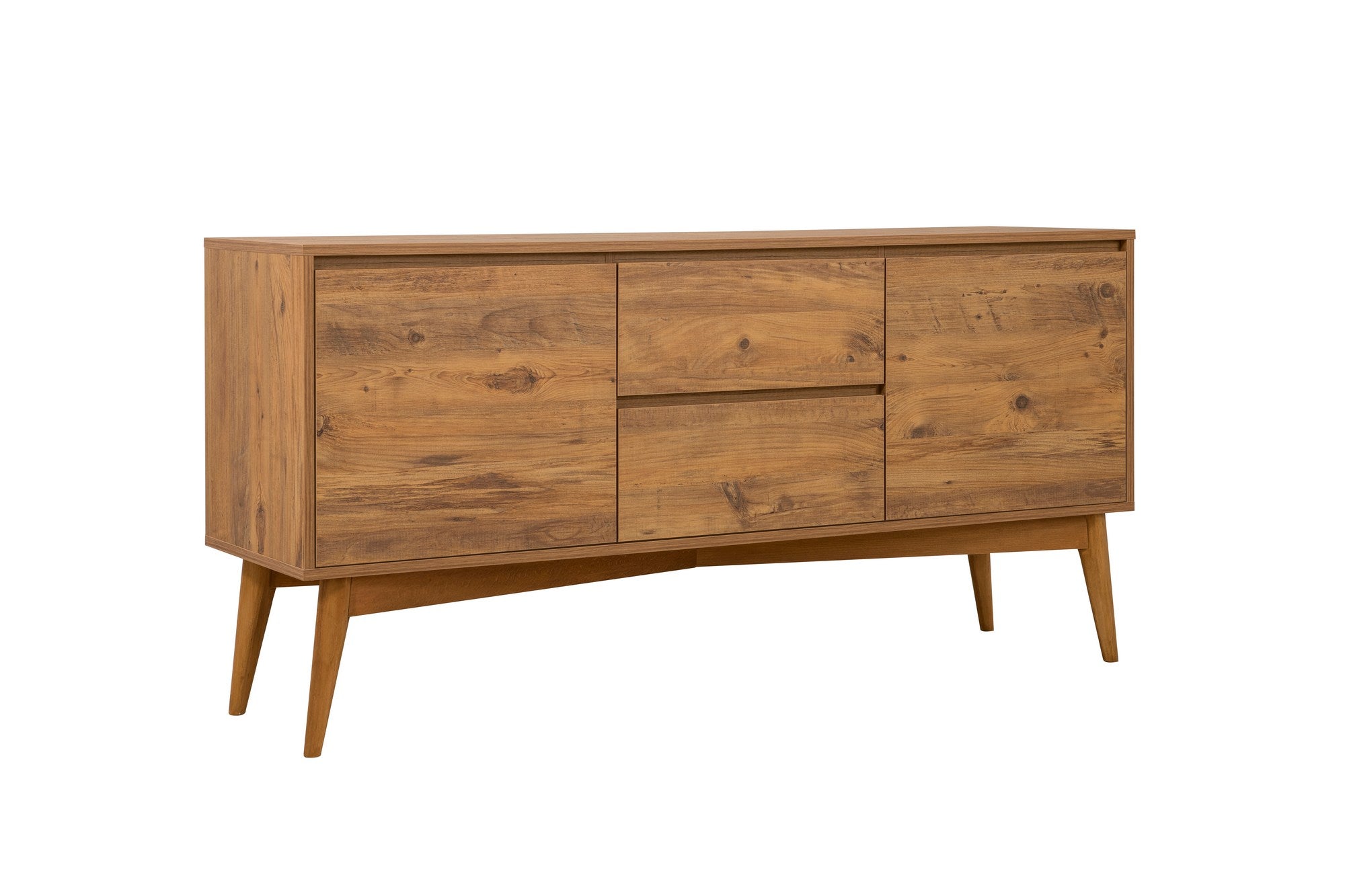 Conjunto de mesa de jantar extensível, cadeiras e Aparador (6 peças)-Vina-Pinho Atlântico
Creme