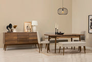 Conjunto de mesa de jantar extensível, cadeiras e Aparador (6 peças)-Vina-Nozes
Creme
