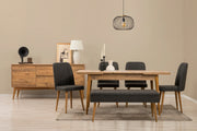 Conjunto de mesa de jantar extensível, cadeiras e Aparador (7 peças)-Vina-Pinheiro Atlântico
Antracite