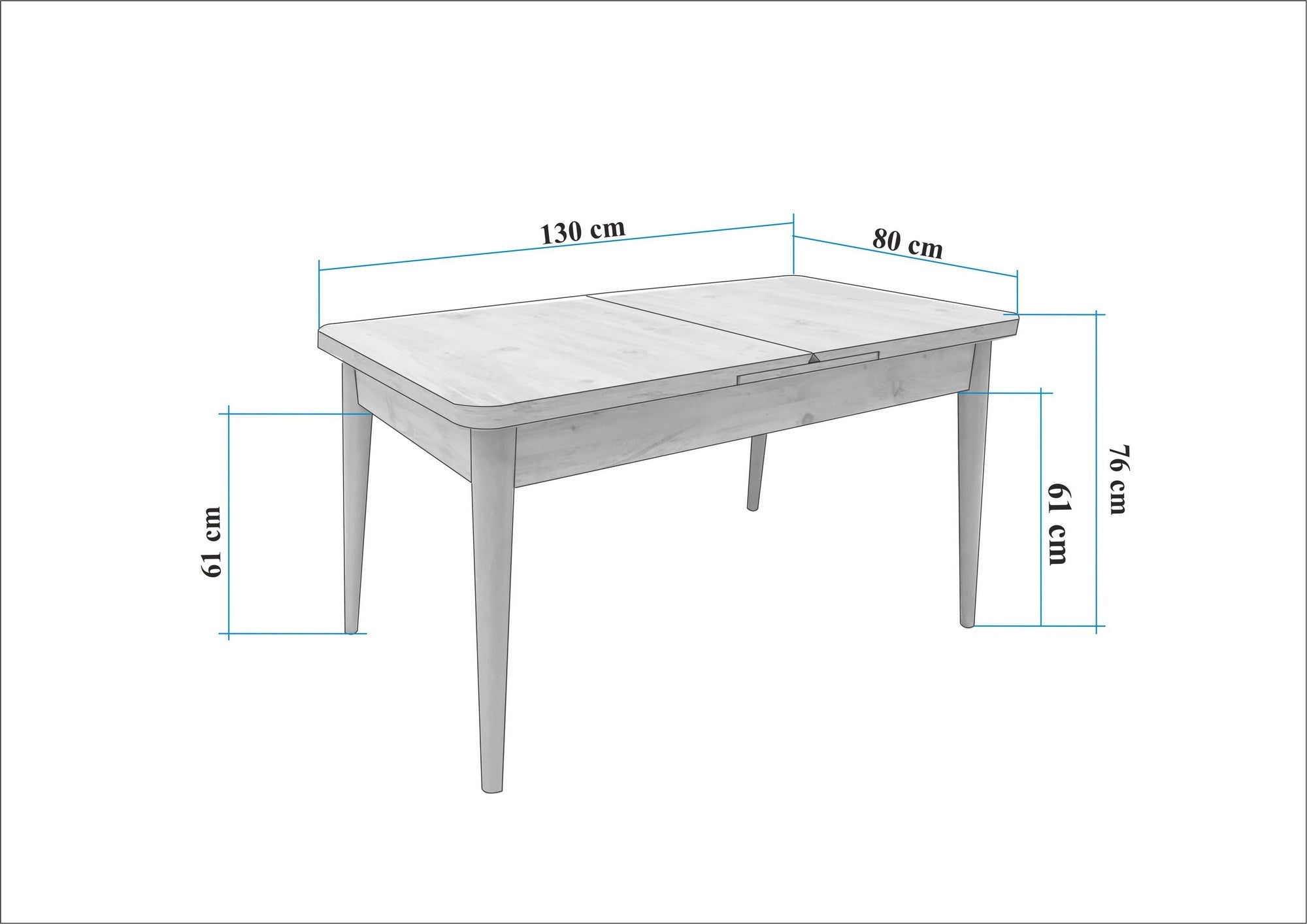 Conjunto de mesa de jantar extensível, cadeiras e Aparador (7 peças)-Vina-Pinheiro Atlântico
Cinza
