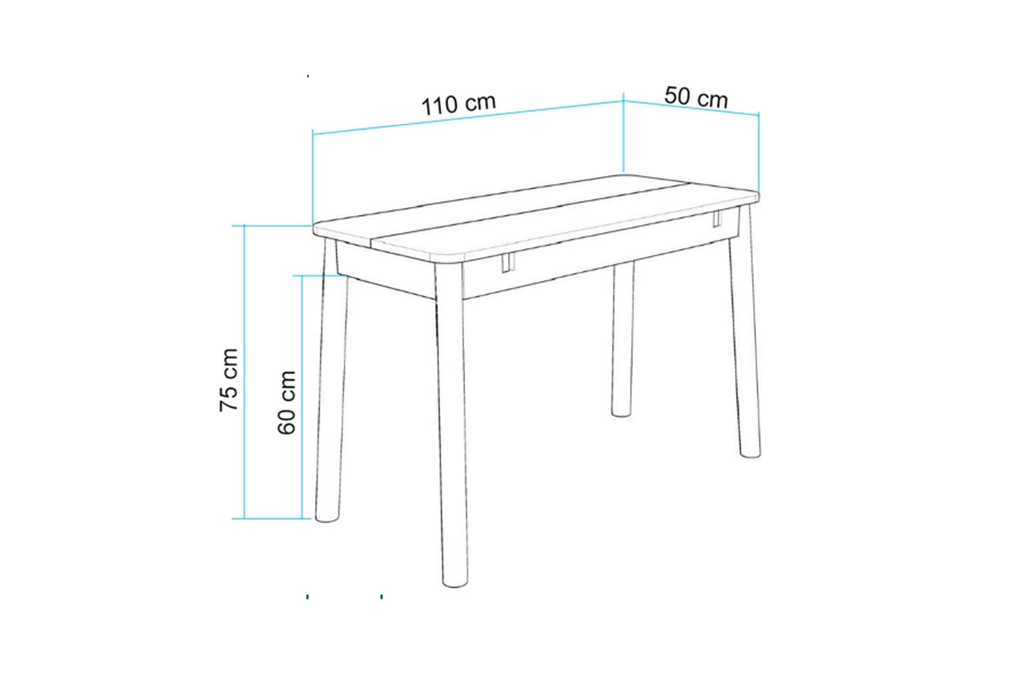 Conjunto de mesa de jantar extensível e cadeiras (4 peças)-Vina-Carvalho
Antracite