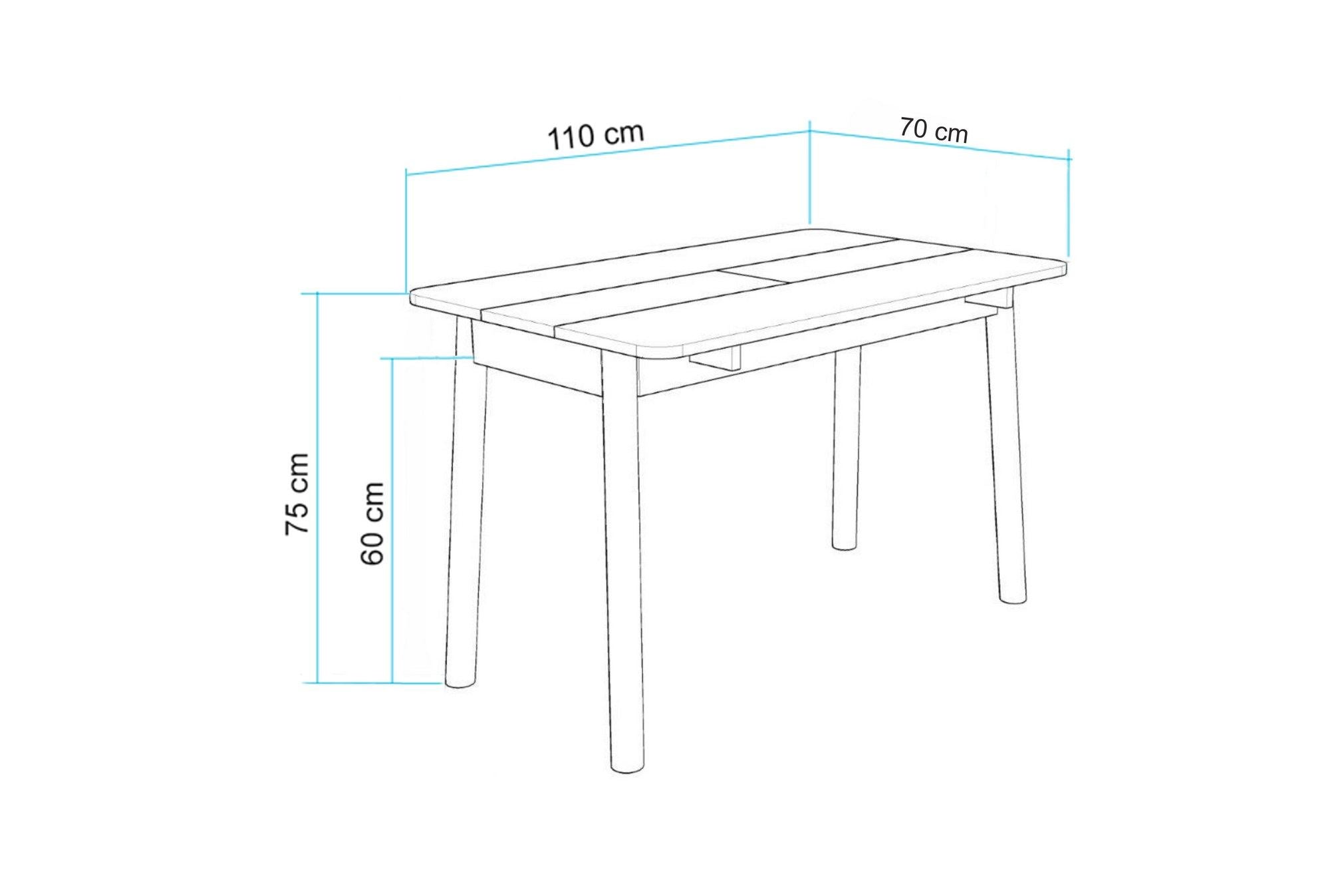 Mesa de Jantar Extensível-Vina-Carvalho