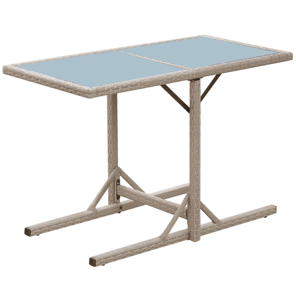 3 pcs conjunto bistrô com almofadões vime PE bege