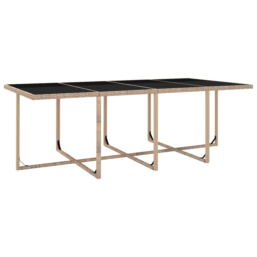 13 pcs conjunto jantar exterior com almofadões vime PE bege