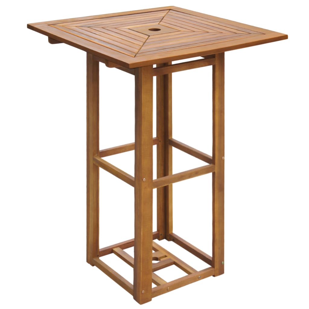 3 pcs conjunto bistrô em madeira de acácia maciça