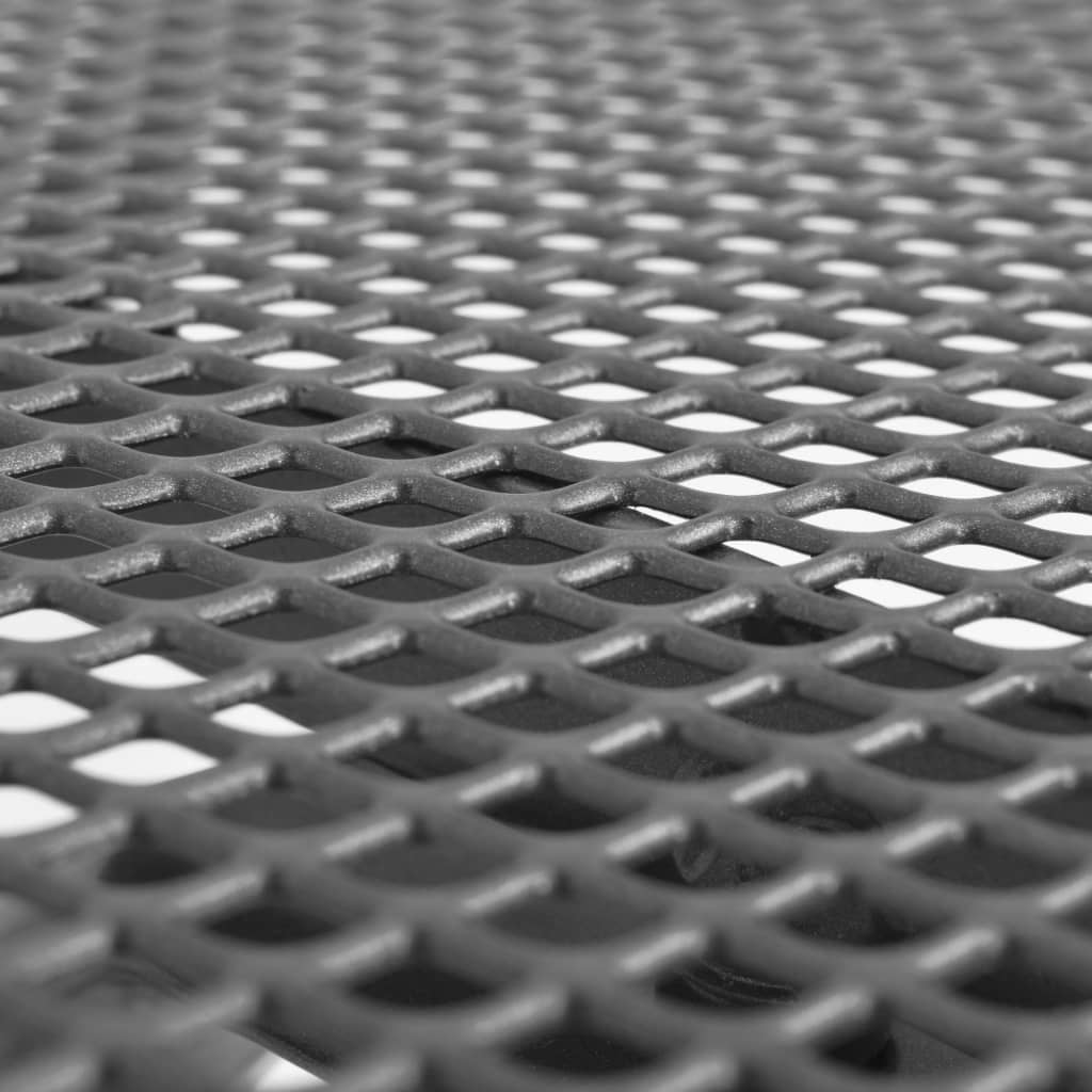 5 pcs conjunto jantar jardim + cadeiras dobráveis aço antracite