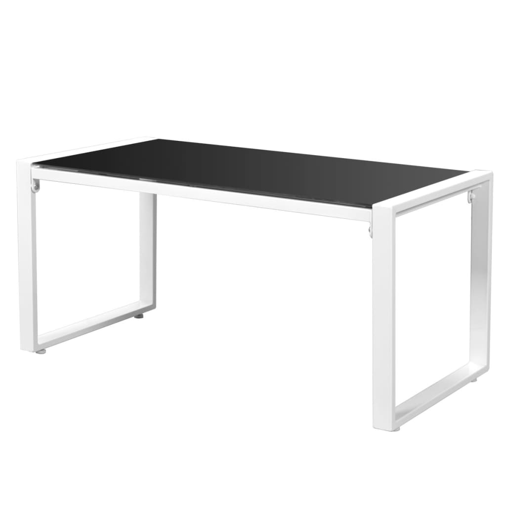 4 pcs conjunto lounge de jardim c/ almofadões aço branco