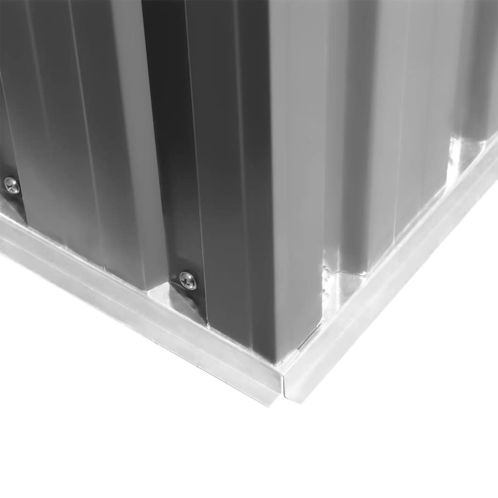 Abrigo de jardim metal cinzento 257x205x178 cm