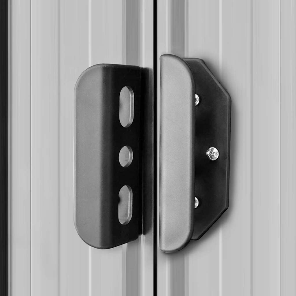 Abrigo de jardim metal cinzento 257x205x178 cm