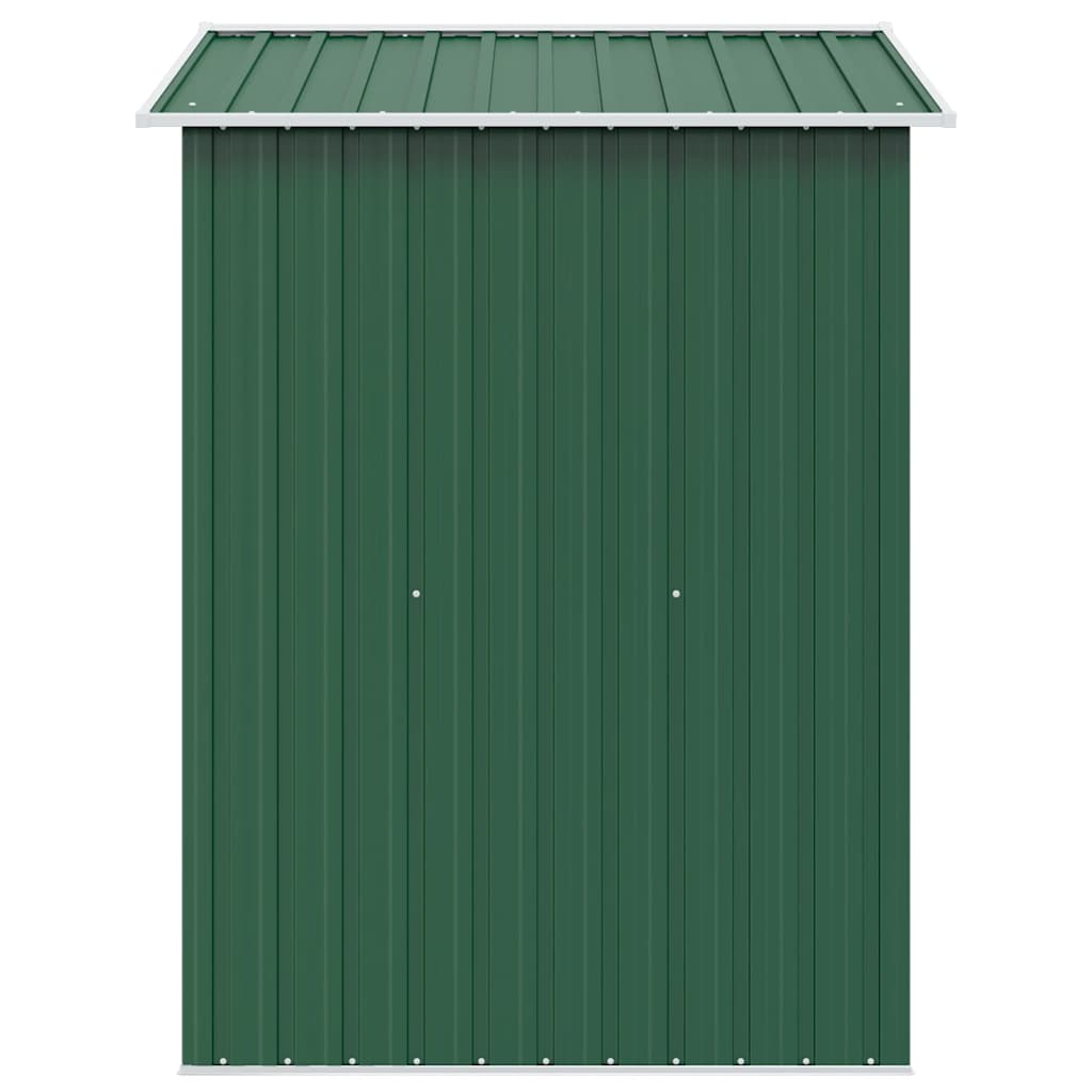 Abrigo de jardim metal verde 204x132x186 cm