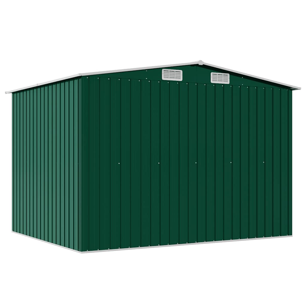 Abrigo de jardim metal verde 257x205x178 cm