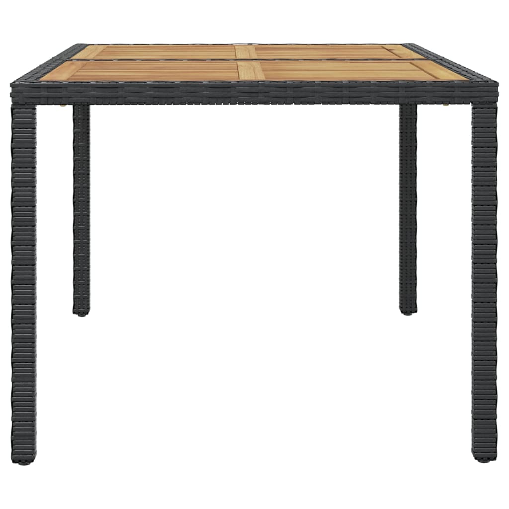 7 pcs conjunto jantar exterior com almofadões vime PE