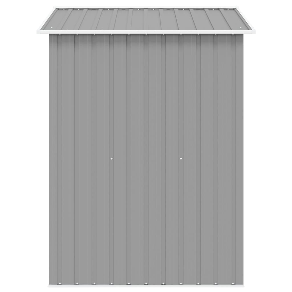 Abrigo de jardim metal cinzento 204x132x186 cm