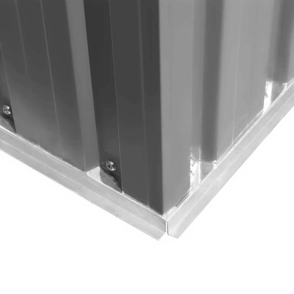 Abrigo de jardim metal cinzento 204x132x186 cm