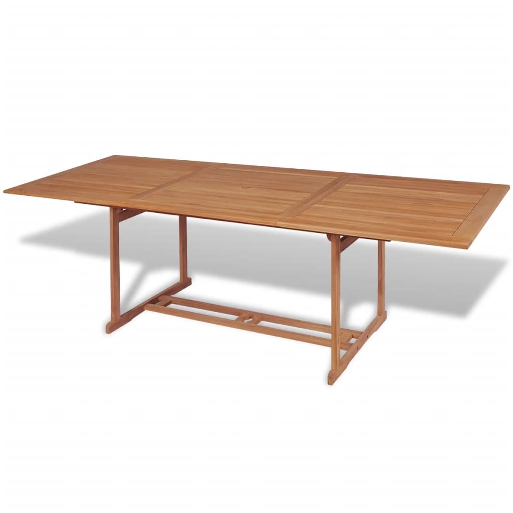 11 pcs conjunto jantar jardim c/ cadeiras dobráveis teca maciça