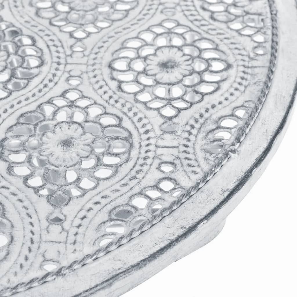 3 pcs conjunto bistrô em aço branco acinzentado