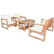 4 pcs conjunto lounge p/ jardim com almofadas bambu