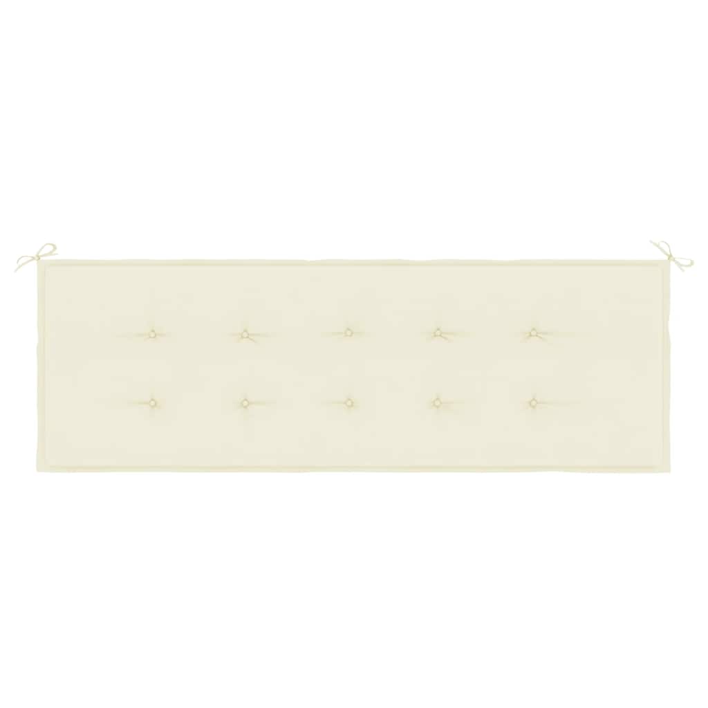 Almofadão p/ banco de jardim 150x50x4 cm tecido oxford creme