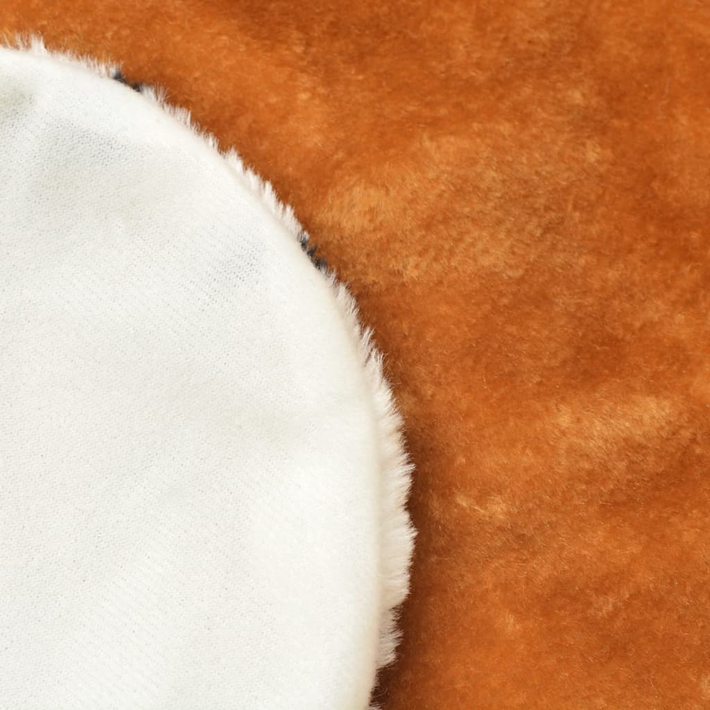 Tapete leão de pelúcia 205 cm castanho