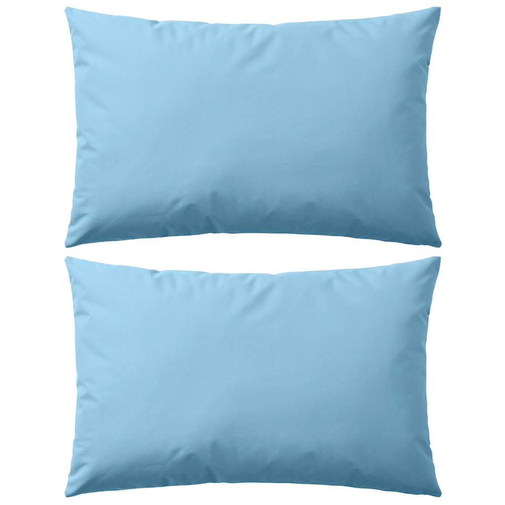 Almofadas para exterior 2 pcs 60x40 cm azul claro