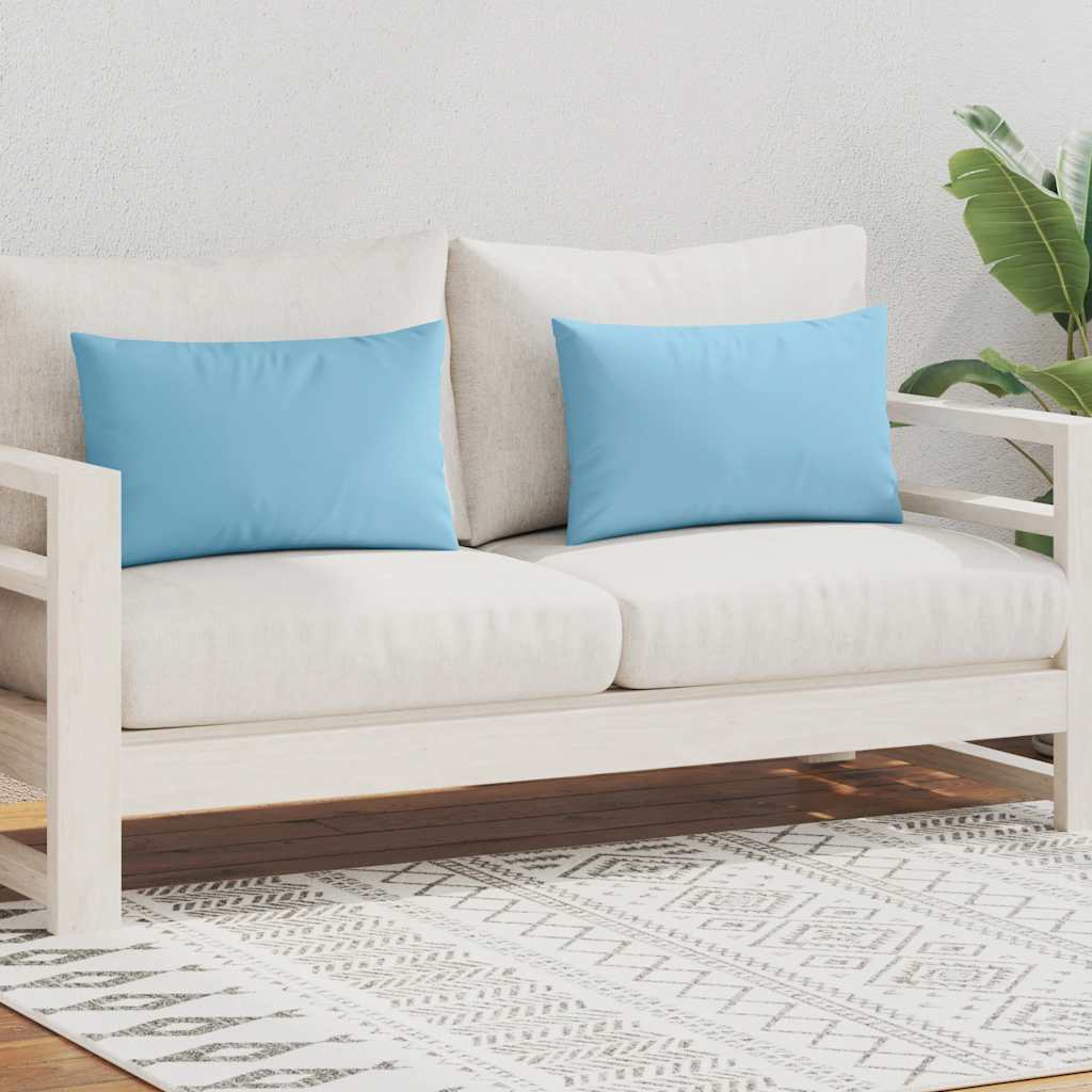 Almofadas para exterior 2 pcs 60x40 cm azul claro