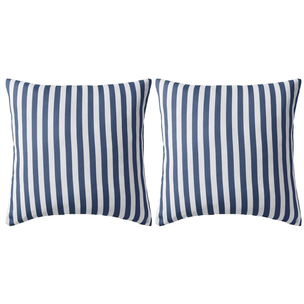 Almofadas para exterior 2 pcs 60x40 cm riscas azul-marinho