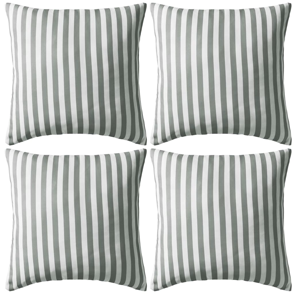 Almofadas para exterior 4 pcs 45x45 cm riscas azul-marinho