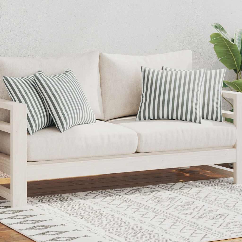 Almofadas para exterior 4 pcs 45x45 cm riscas azul-marinho