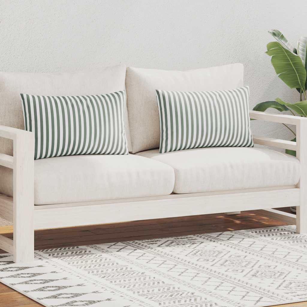 Almofadas para exterior 2 pcs 60x40 cm riscas azul-marinho